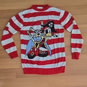 Gucci Red and White Striped Sweater with Pirate Design
